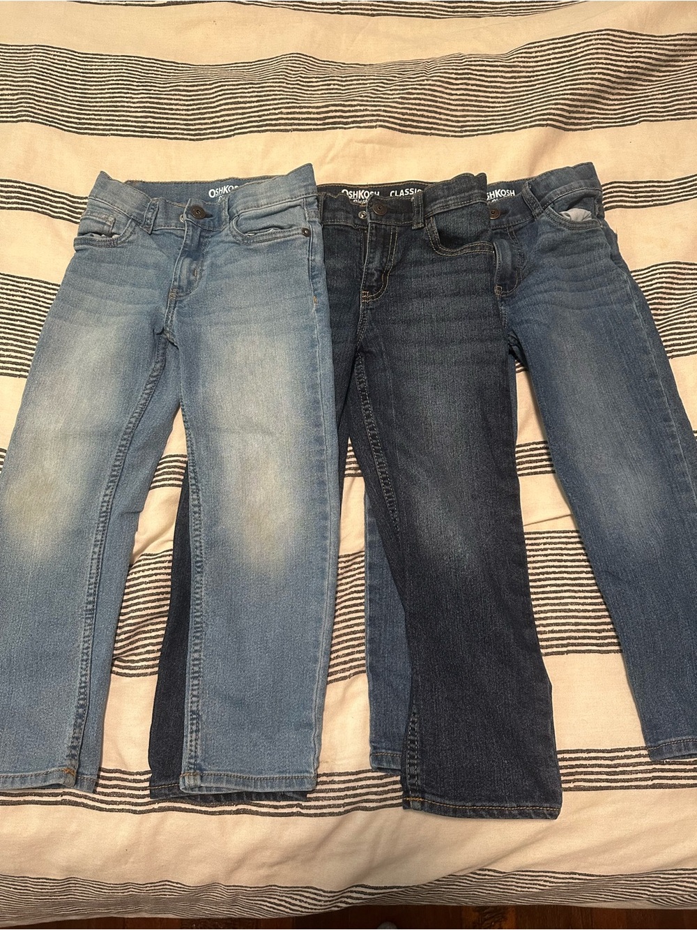 OshKosh B'gosh Slim Straight Jeans in Light and Dark Blue Washes